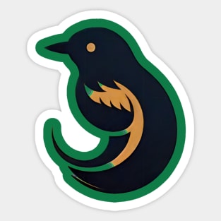 Stylized Bird Emblem Sticker